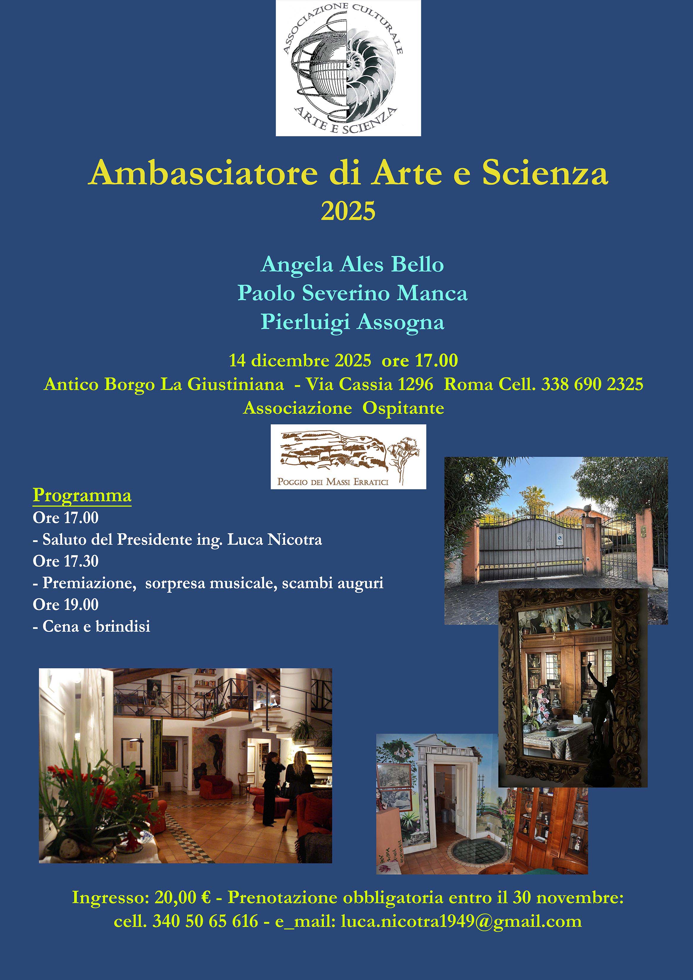 Premio Ambasciatore di "Arte e Scienza" 2024